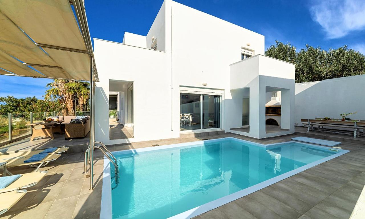 Cretan Sunset Villa Heated Pool Drámia Kültér fotó