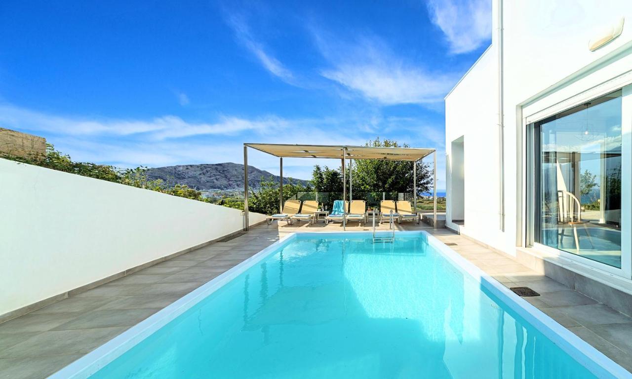 Cretan Sunset Villa Heated Pool Drámia Kültér fotó