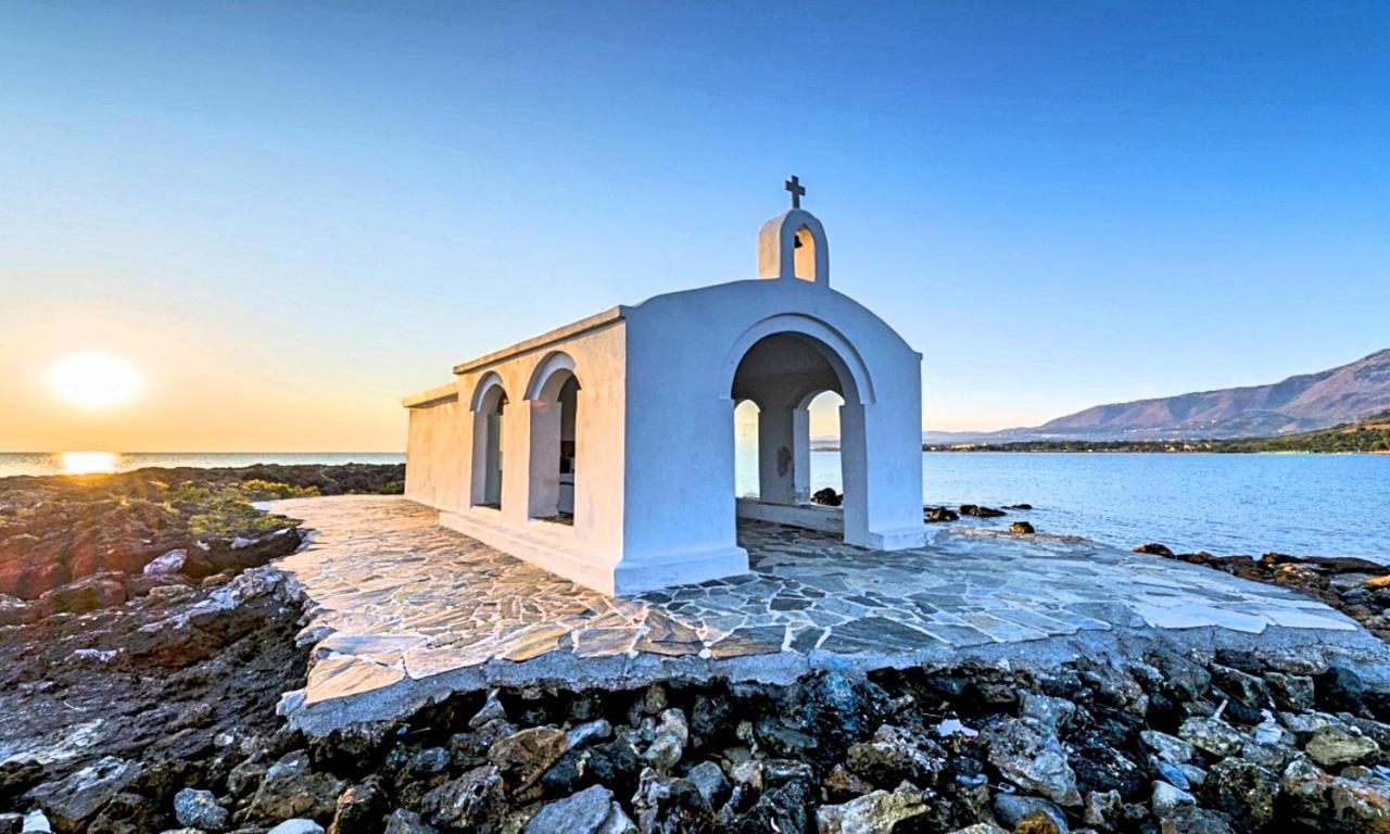 Cretan Sunset Villa Heated Pool Drámia Kültér fotó