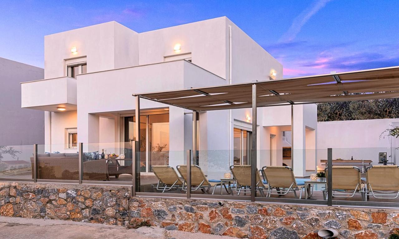 Cretan Sunset Villa Heated Pool Drámia Kültér fotó